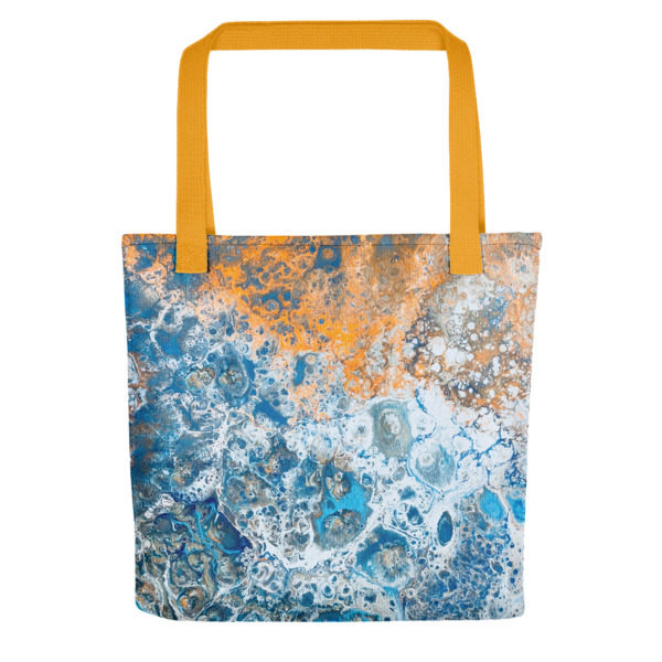 Blue and Gold Tote bag, Yoga bag, Gym bag, Beach bag, Dance bag ...