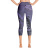 Purple Galaxy Capri Leggings, High Waist Yoga Pants - Image 4