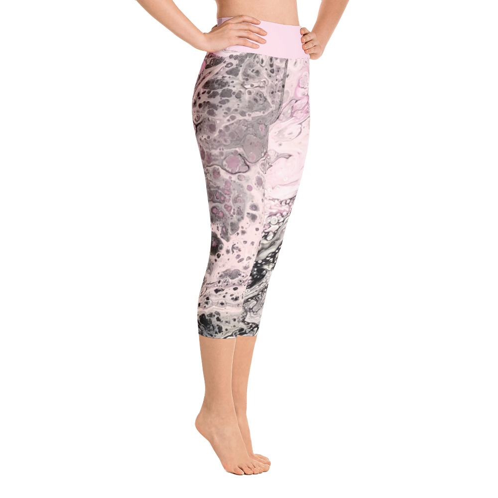 Pretty Pink Capri Leggings, High Waist Yoga Pants – Essentially Savvy