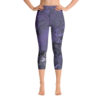 Purple Galaxy Capri Leggings, High Waist Yoga Pants - Image 5