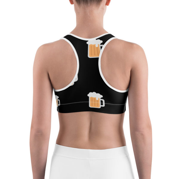 Cheers Beer Mug Sports Bra, Workout Bra, - Image 4