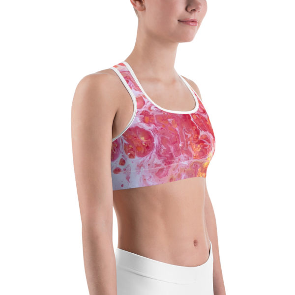 Orange Dream Printed Sports Bra - Image 3