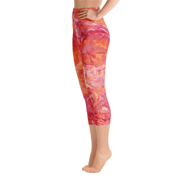 Orange Dream Capri Leggings, Yoga Pants