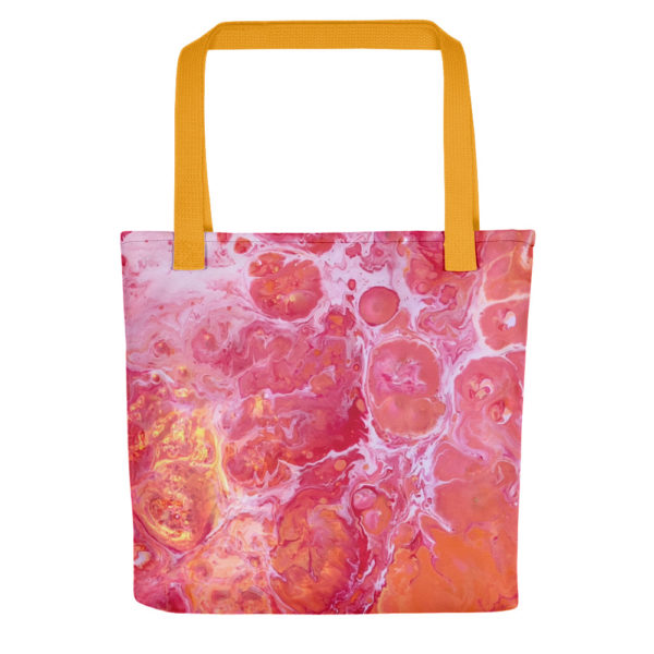 Orange Dream Printed Tote bag, Gym Bag, Book Bag - Image 3