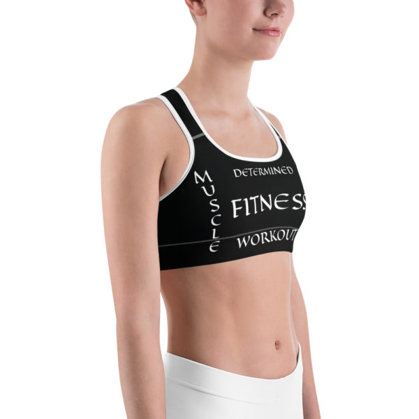 Affirmations Printed Sports Bra, Workout Bra - Image 3