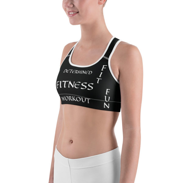 Affirmations Printed Sports Bra, Workout Bra - Image 2