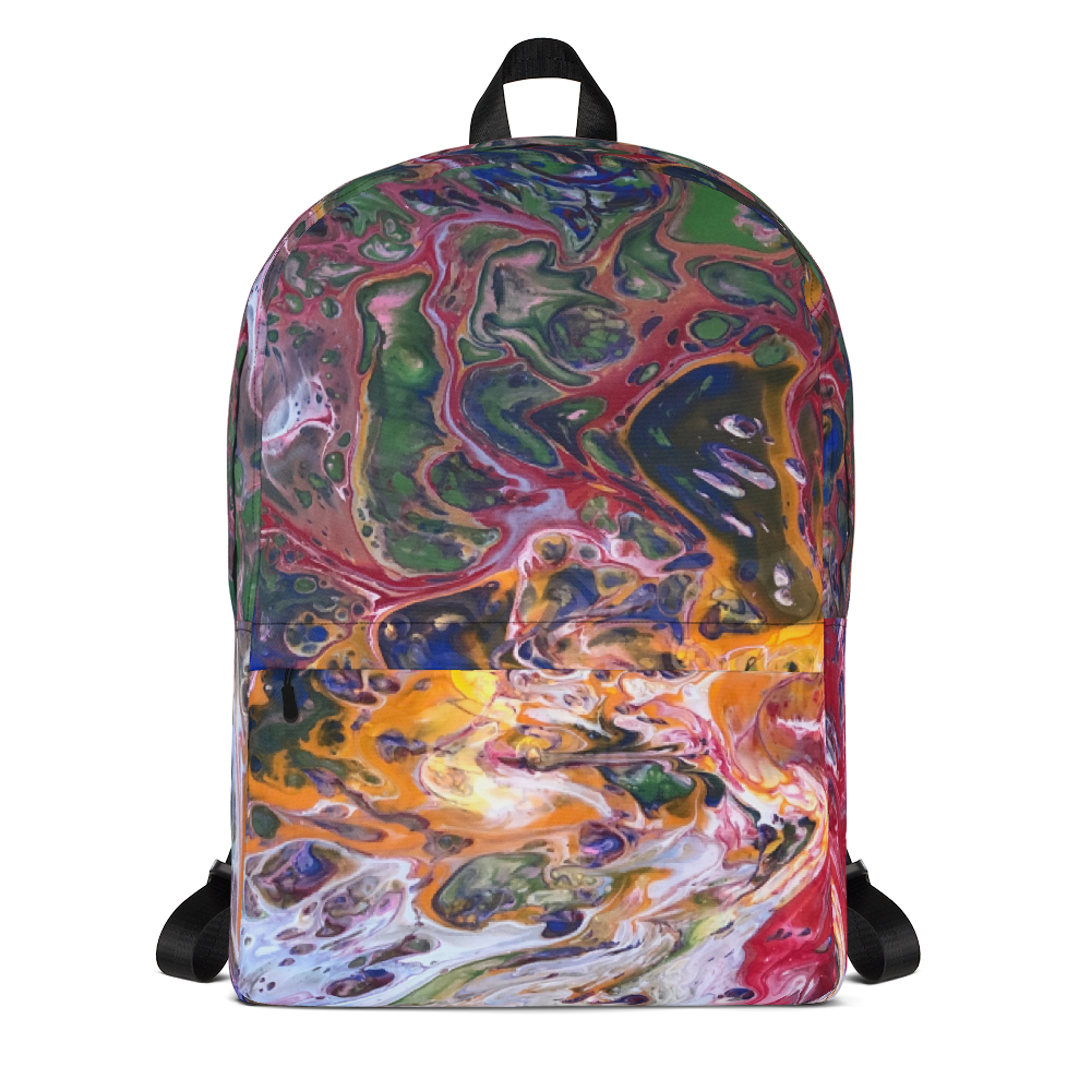Multicolored Printed Backpack, Gym Bag, Travel Bag ...