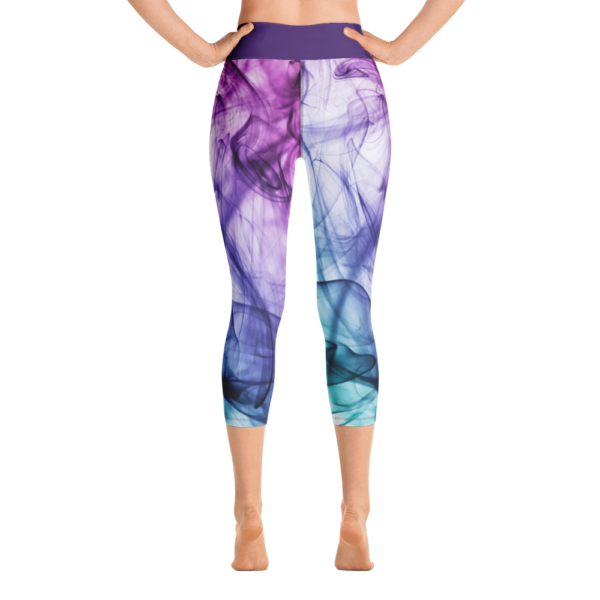 Color Ribbons Capri Leggings, Yoga Pants - Image 8