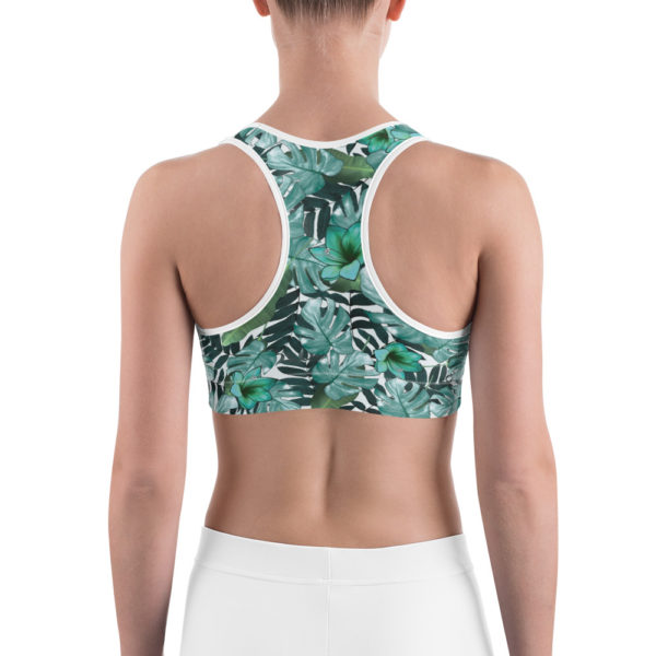 Jungle Sports bra, Tropical Workout Bra - Image 4