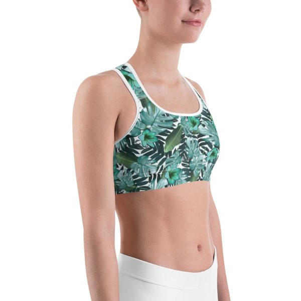 Jungle Sports bra, Tropical Workout Bra - Image 3