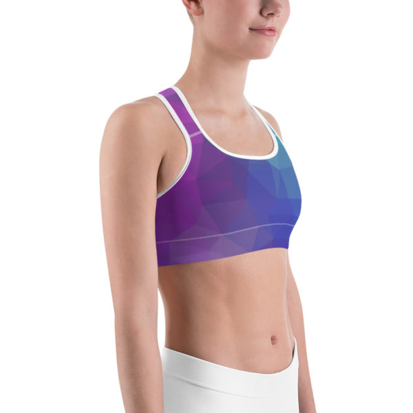 Purple and Blue Sports bra, Workout Bra - Image 3