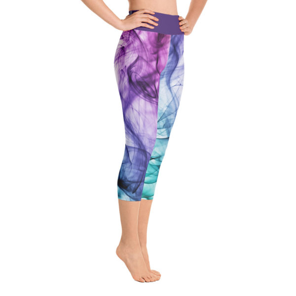 Color Ribbons Capri Leggings, Yoga Pants - Image 7