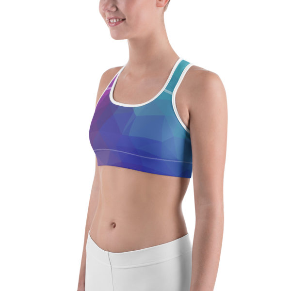 Purple and Blue Sports bra, Workout Bra - Image 2