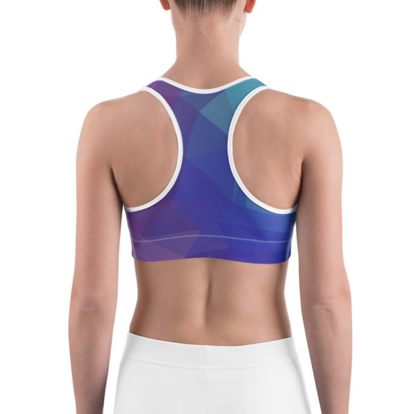 Purple and Blue Sports bra, Workout Bra - Image 4