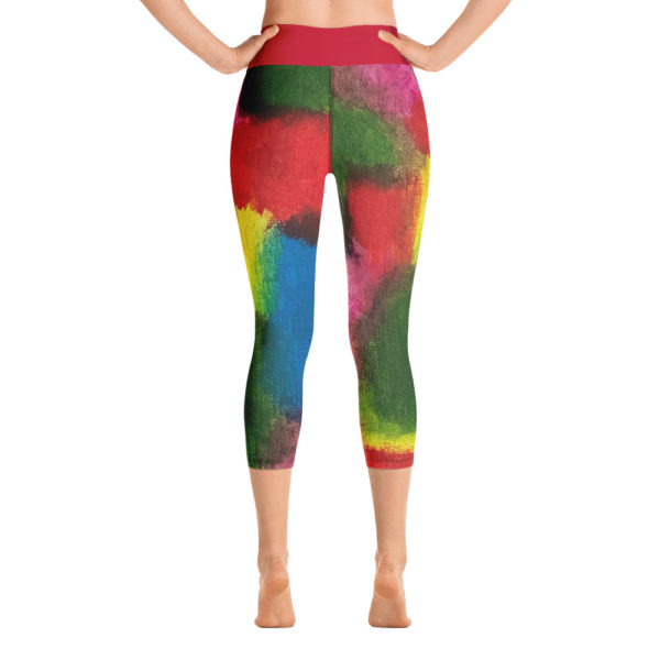 Color Block Capri Leggings, Yoga Pants - Image 4
