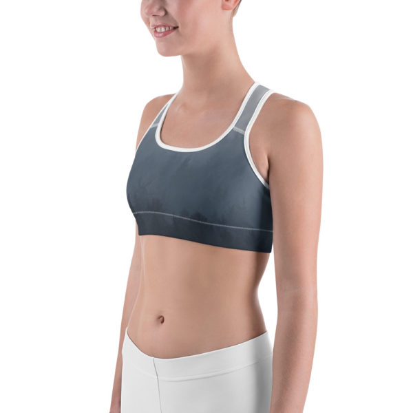 Black Ombre Sports Bra, Workout Bra - Image 2