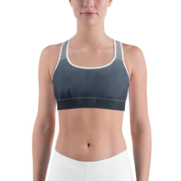 Black Ombre Sports Bra, Workout Bra