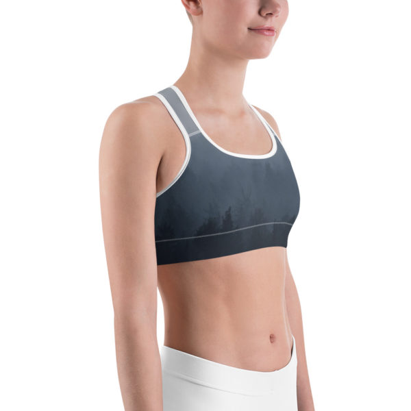 Black Ombre Sports Bra, Workout Bra - Image 3