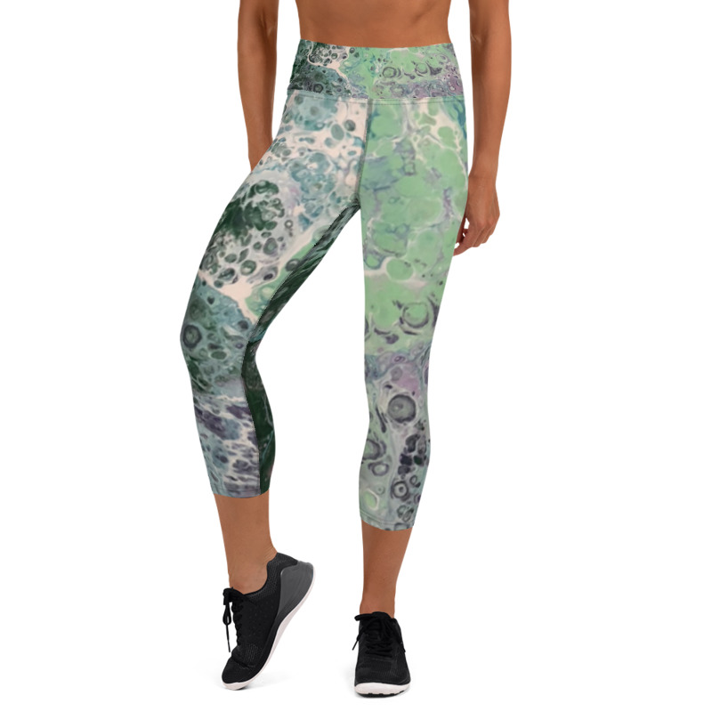 Purple Galaxy Capri Leggings, High Waist Yoga Pants – Essentially Savvy