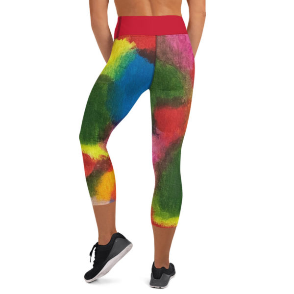 Color Block Capri Leggings, Yoga Pants - Image 8