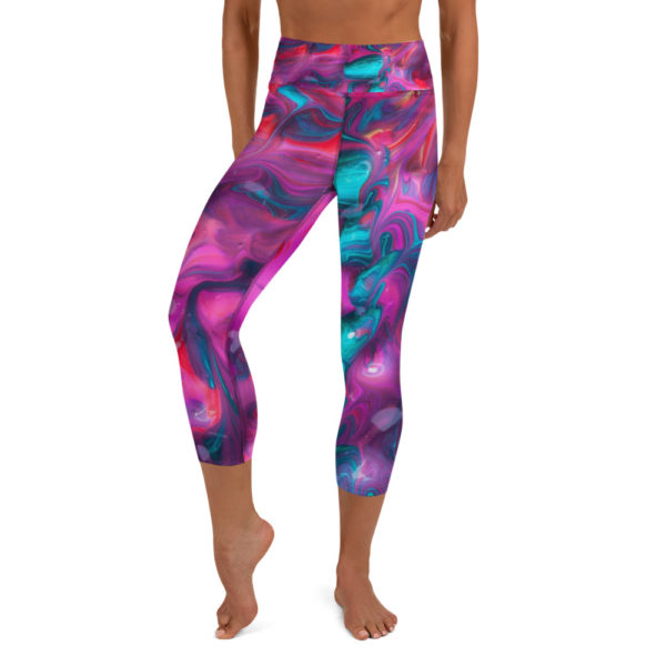 Color Me Beautiful Capri Leggings, Yoga Pants