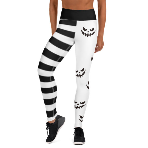 Halloween Black and White Yoga Pants, Halloween Leggings