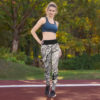 Black and White Galaxy Print  Yoga Pants,  Leggings - Image 2
