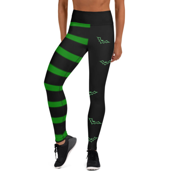 Halloween Green and Black Yoga Pants, Halloween Leggings