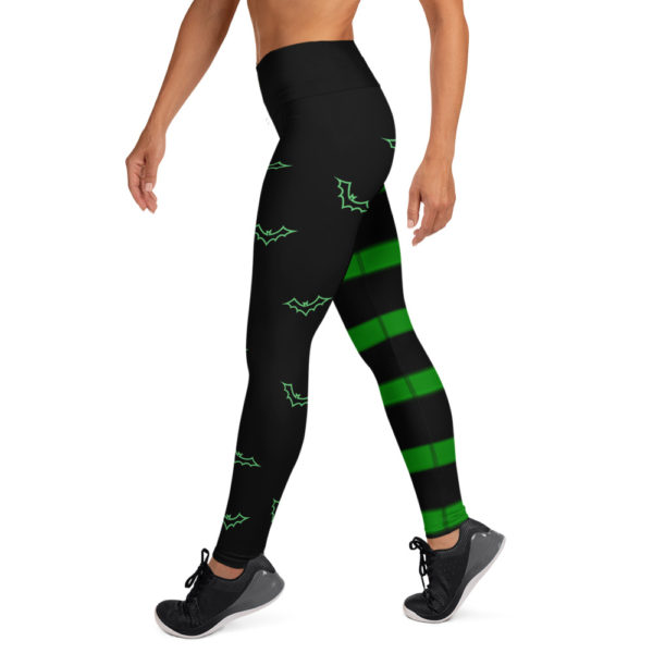 Halloween Green and Black Yoga Pants, Halloween Leggings - Image 7