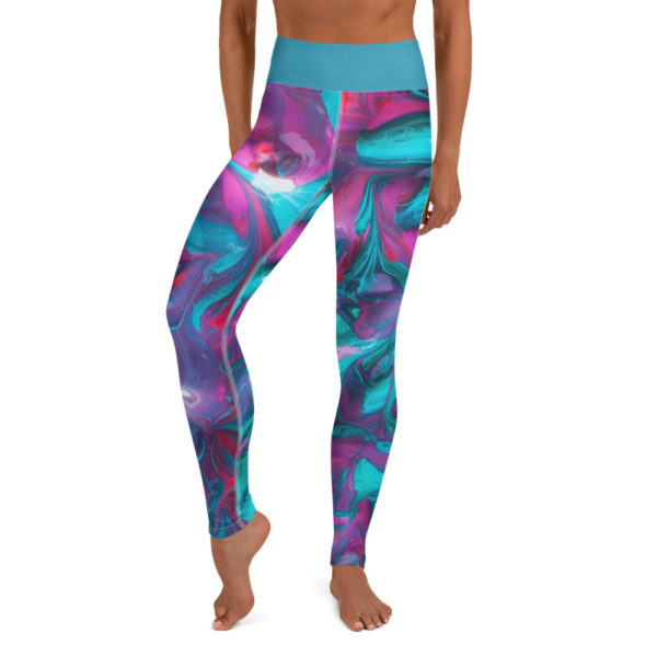 Color Me Beautiful Yoga Pants, Turquoise Leggings