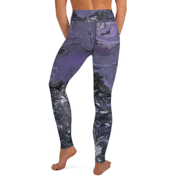 Purple Galaxy Print Yoga Pants, Leggings - Image 6
