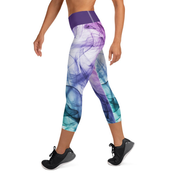Color Ribbons Capri Leggings, Yoga Pants - Image 2