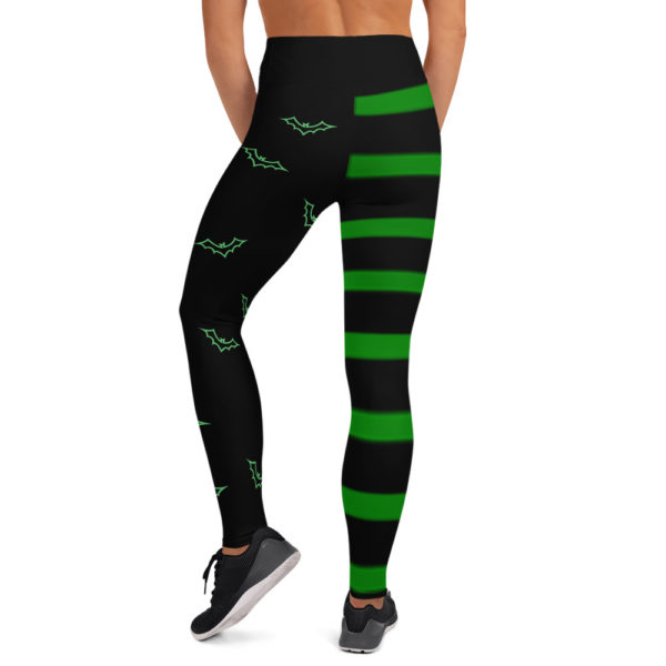 Halloween Green and Black Yoga Pants, Halloween Leggings - Image 4
