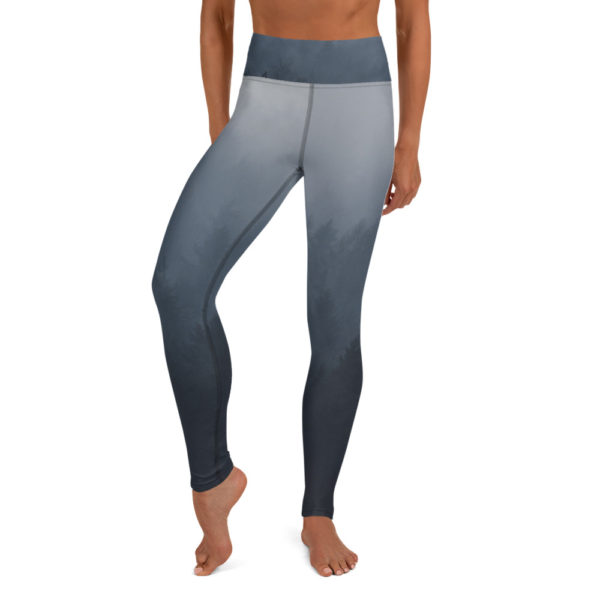 Black Ombre Yoga Pants, Grey Leggings - Image 3
