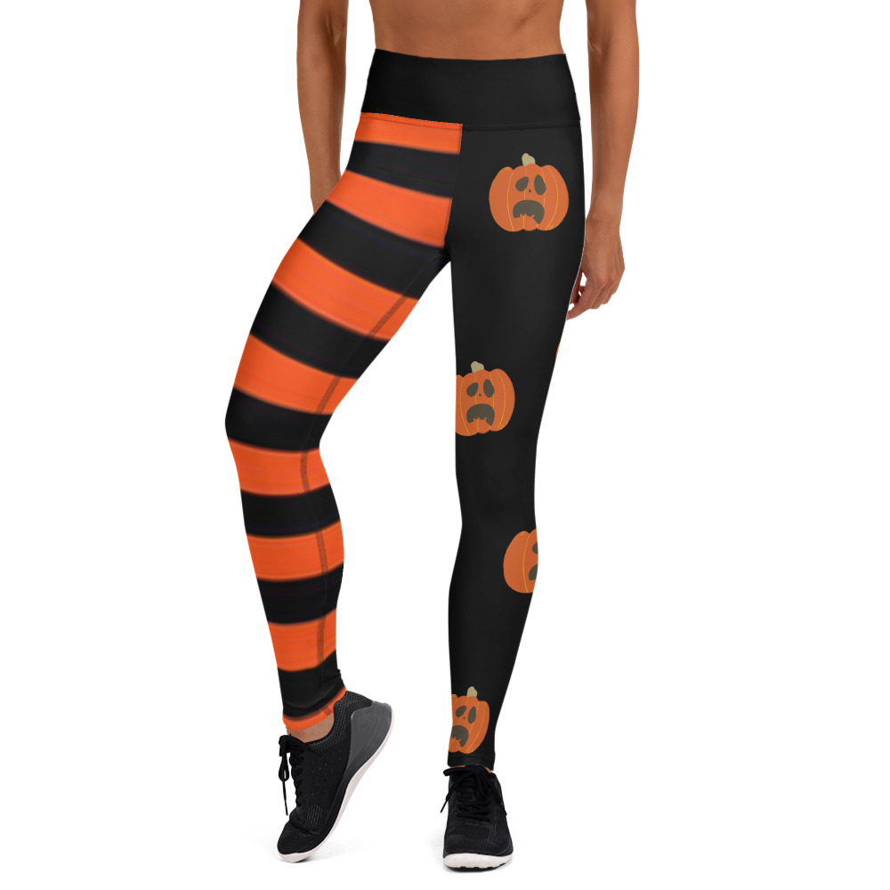 Orange/Black Kid 2-Piece Halloween Top & Legging Set