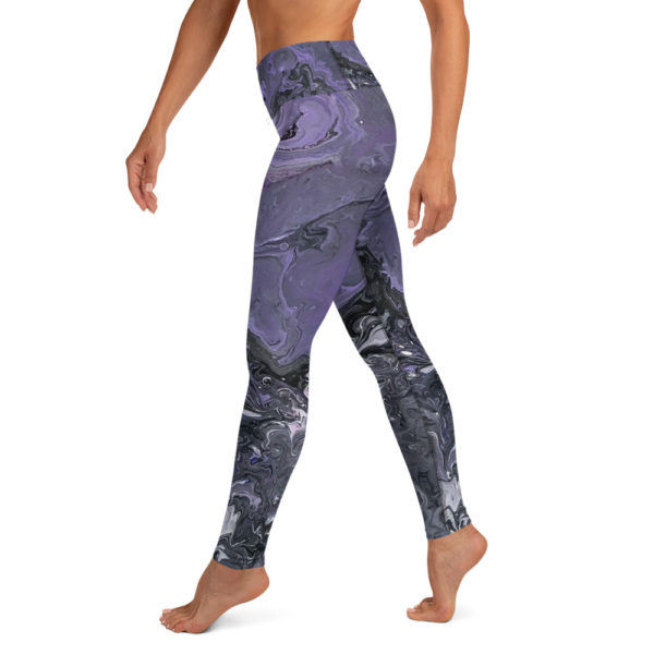 Purple Galaxy Print Yoga Pants, Leggings - Image 4