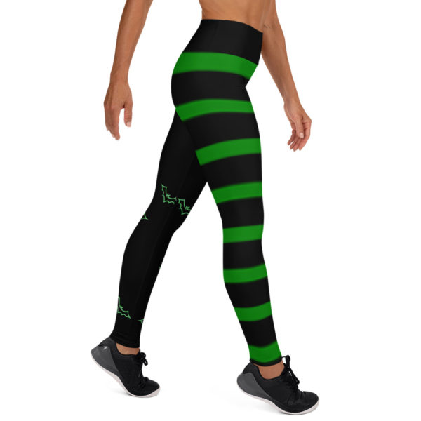 Halloween Green and Black Yoga Pants, Halloween Leggings - Image 3