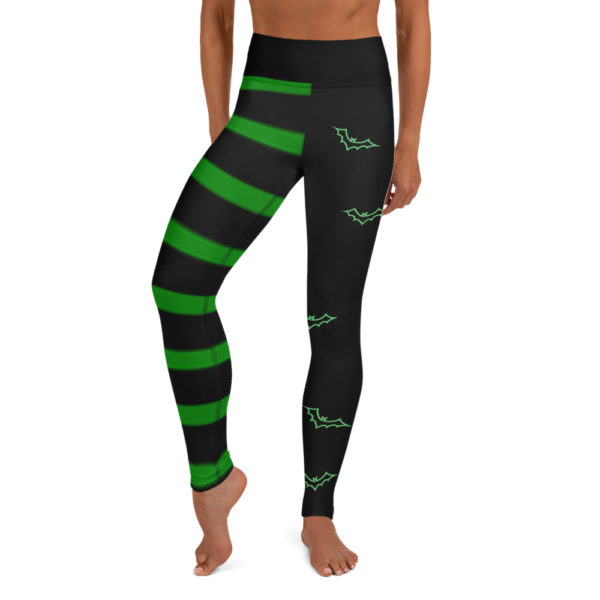 Halloween Green and Black Yoga Pants, Halloween Leggings - Image 5