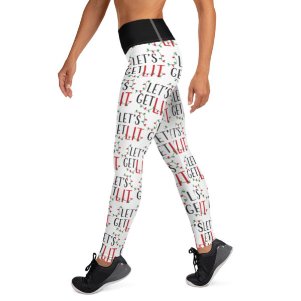 Lets Get Lit Holiday Leggings, Christmas Yoga Pants - Image 8