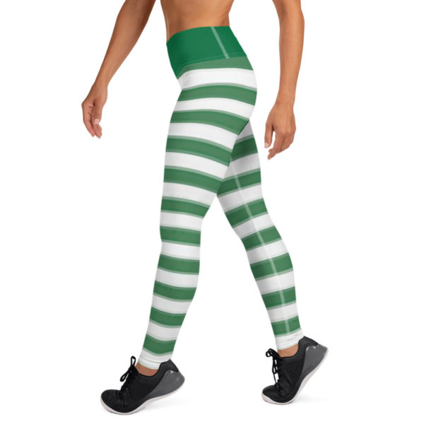 Green stripes Leggings, Yoga Pants - Image 5