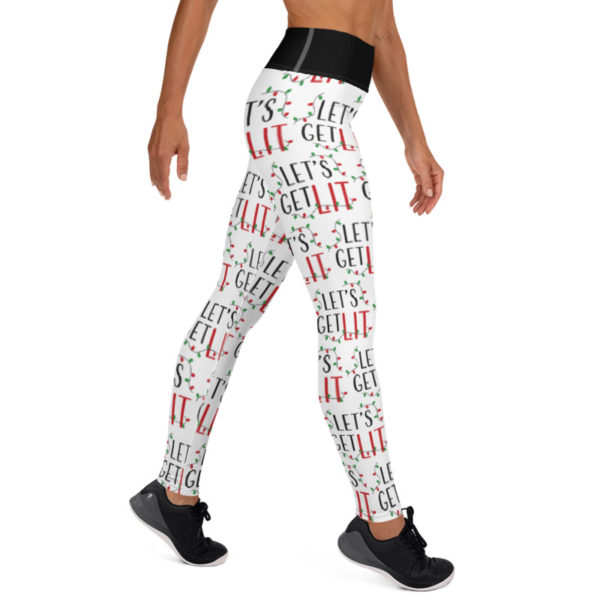 Lets Get Lit Holiday Leggings, Christmas Yoga Pants - Image 7
