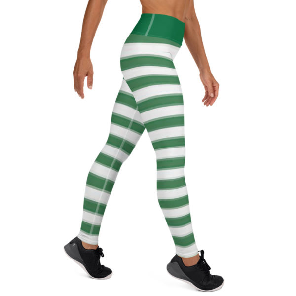 Green stripes Leggings, Yoga Pants - Image 6
