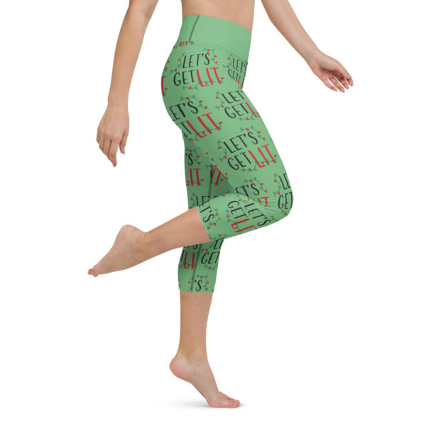 Christmas Capri Leggings, Holiday Capri Yoga Pants - Image 5
