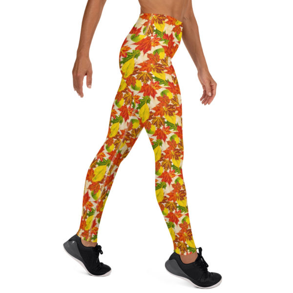 Fall Leaves Leggings, Yoga Pants - Image 5