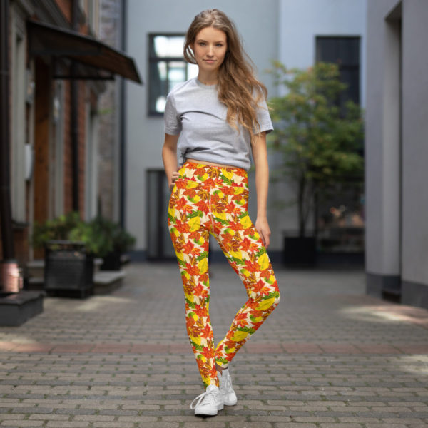 Fall Leaves Leggings, Yoga Pants - Image 7