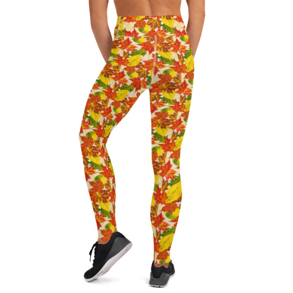 Fall Leaves Leggings, Yoga Pants - Image 6