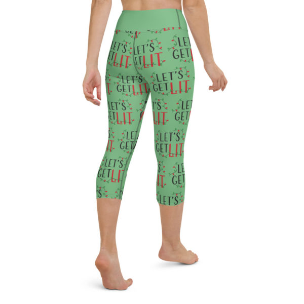 Christmas Capri Leggings, Holiday Capri Yoga Pants - Image 7