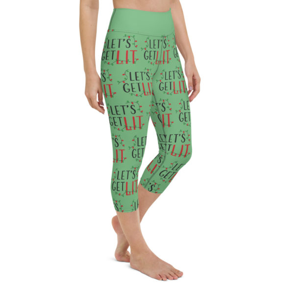Christmas Capri Leggings, Holiday Capri Yoga Pants - Image 6