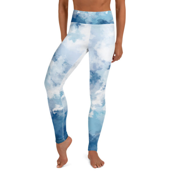 Blue Tie Dye Leggings, Yoga Pants, Workout Pants