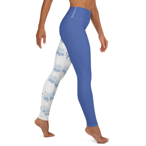 Happy Hanukkah Leggings, Holiday Workout Clothes - Image 4